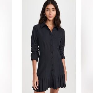 Cinq à Sept Black Button-Down Mini Dress